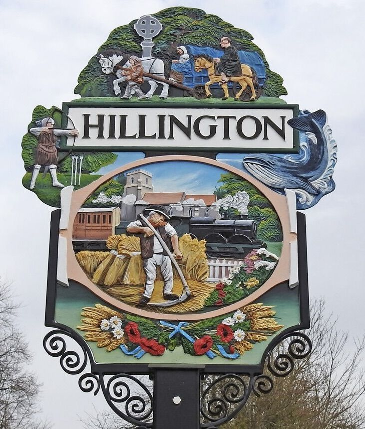 Hillington village sign